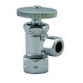 Westbrass Round Handle Angle Stop Shut Off Valve 1/2-Inch Copper Pipe Inlet W/ 3/8-Inch Compression Outlet in D105-26